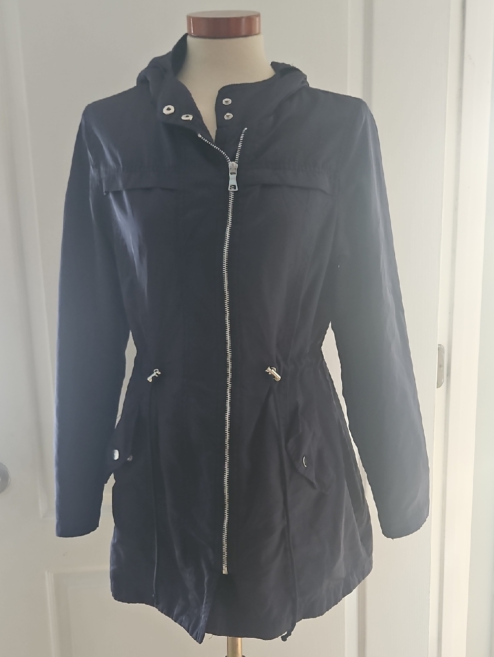 Navy Hooded Utility Jacket